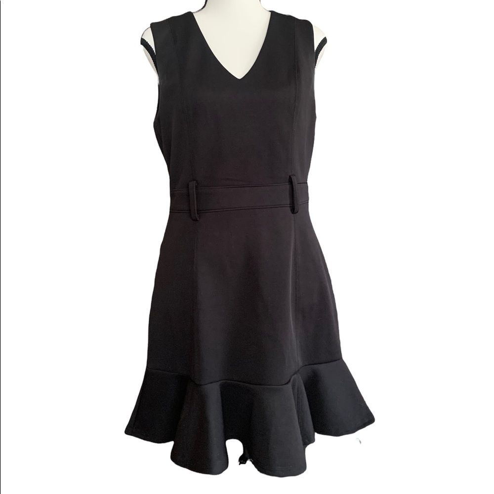 Aqua | black belt loop dress